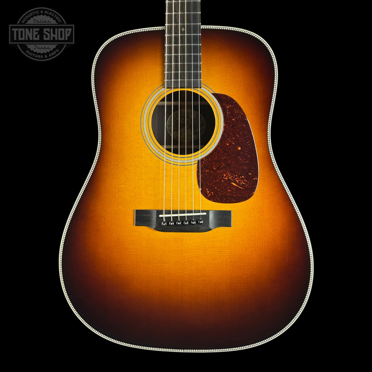 Front of Collings D2H Sunburst Sitka/EIR.