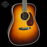 Front angle of Collings D2H Sunburst Sitka/EIR.
