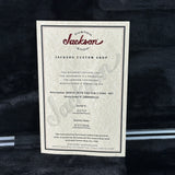 Certificate of authenticity for Jackson Custom Shop USA Special Edition Soloist Taxi Cab Yellow Nitro Tour Relic.