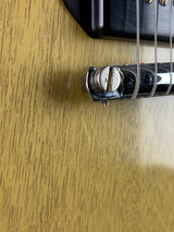 Scratch below bridge of Used 2007 Gibson Custom Shop 1958 Les Paul Jr TV Yellow.