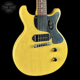 Front angle of Used 2007 Gibson Custom Shop 1958 Les Paul Jr TV Yellow.