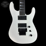 Front of Jackson Custom Shop USA Special Edition Soloist Snow White.