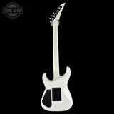 Full back of Jackson Custom Shop USA Special Edition Soloist Snow White.