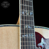 Inlays on Gibson Hummingbird Custom Koa Antique Natural.