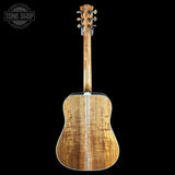 Full back of Gibson Hummingbird Custom Koa Antique Natural.