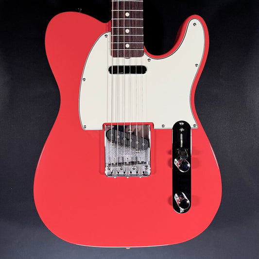 Front of Used 2023 Fender Vintera 2 60's  RW Telecaster Fiesta Red w/bag TFW242