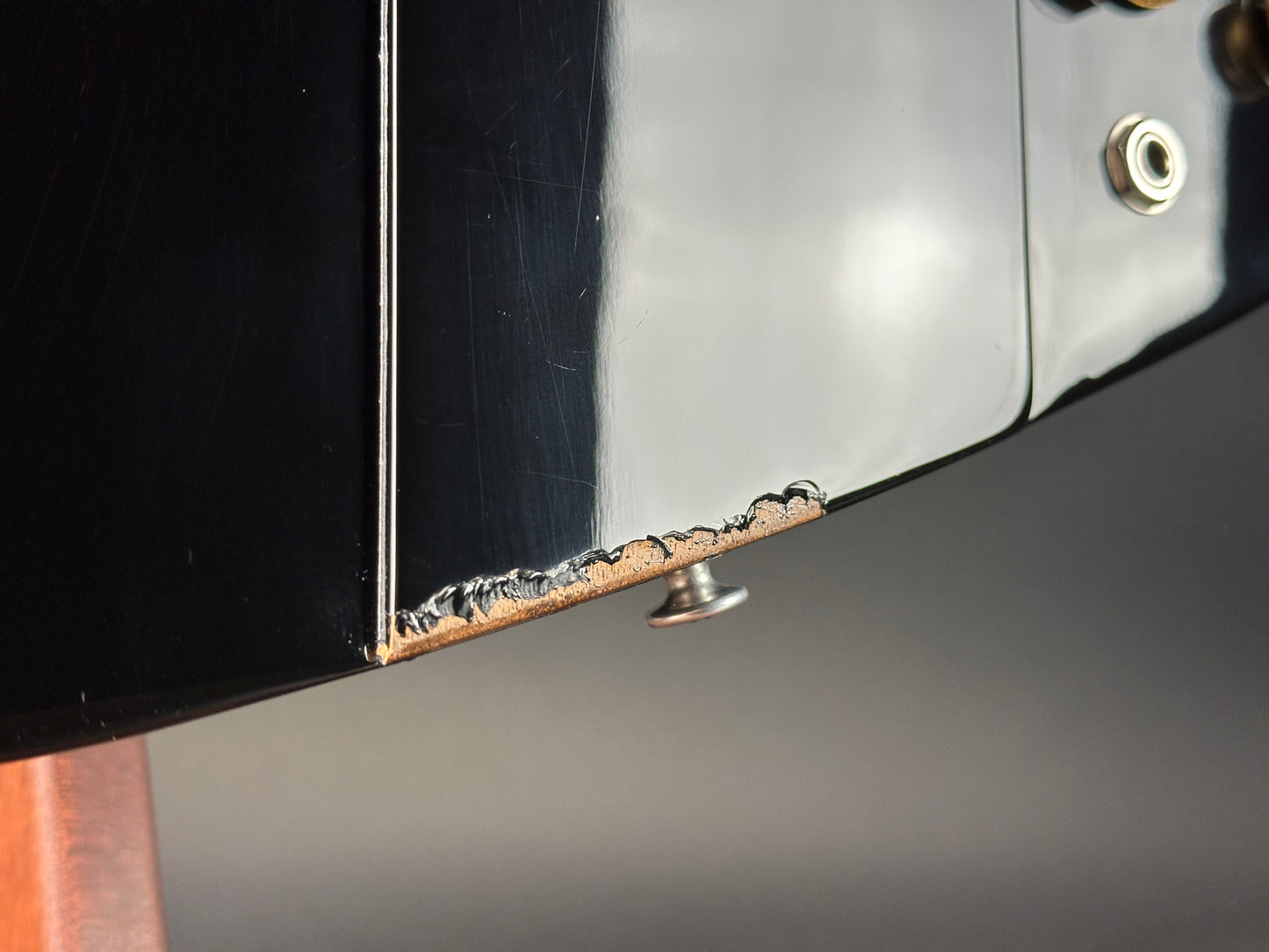 Wear on bottom of Used Gibson USA Firebird Platypus Ebony.