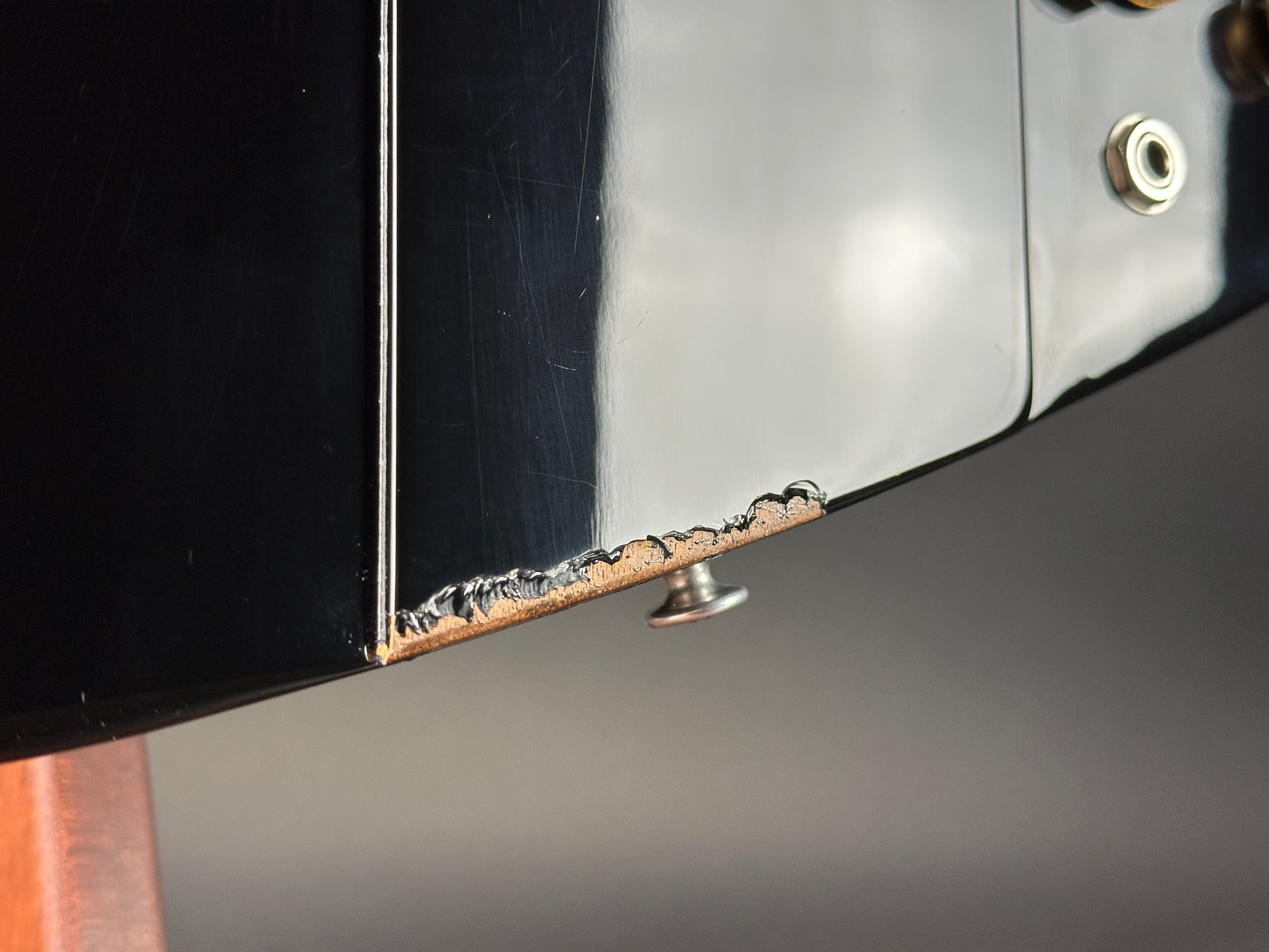 Wear on bottom of Used Gibson USA Firebird Platypus Ebony.