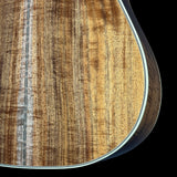 Back angle of Gibson Hummingbird Custom Koa Antique Natural.