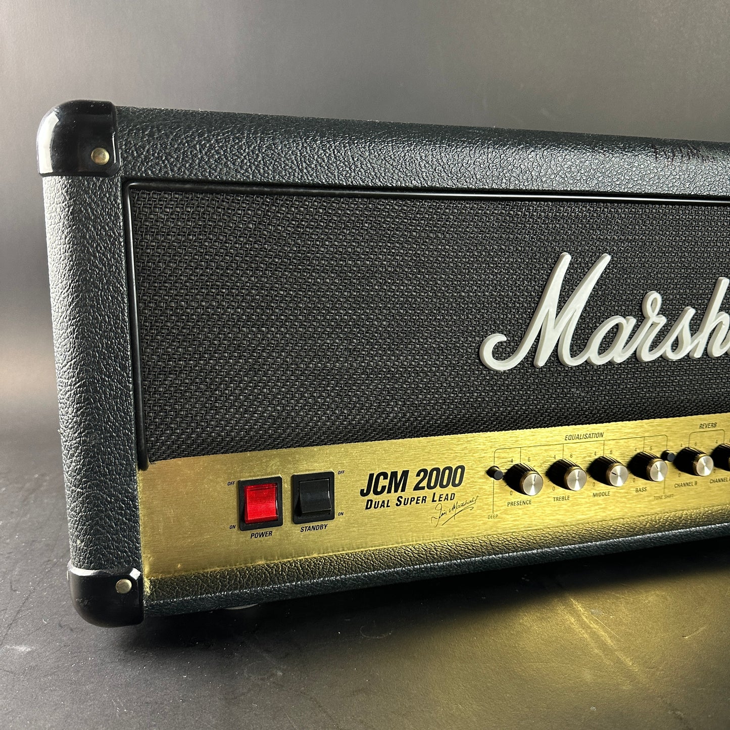 Front panel of Used Marshall 2009 JCM2000 Dual Super Lead Head.