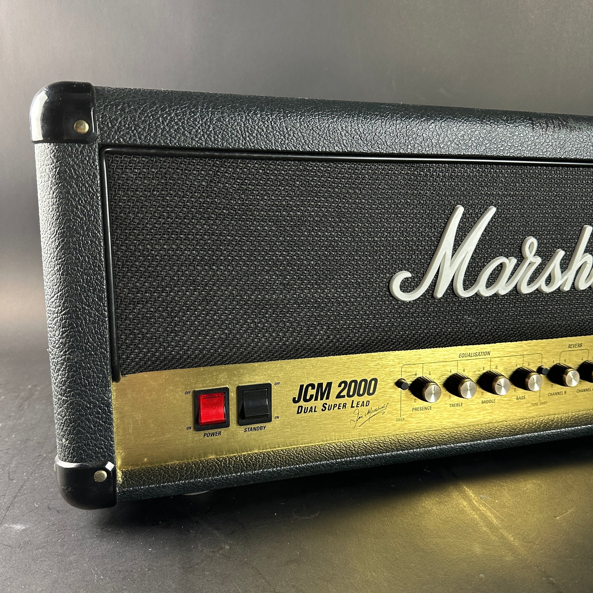 Front panel of Used Marshall 2009 JCM2000 Dual Super Lead Head.