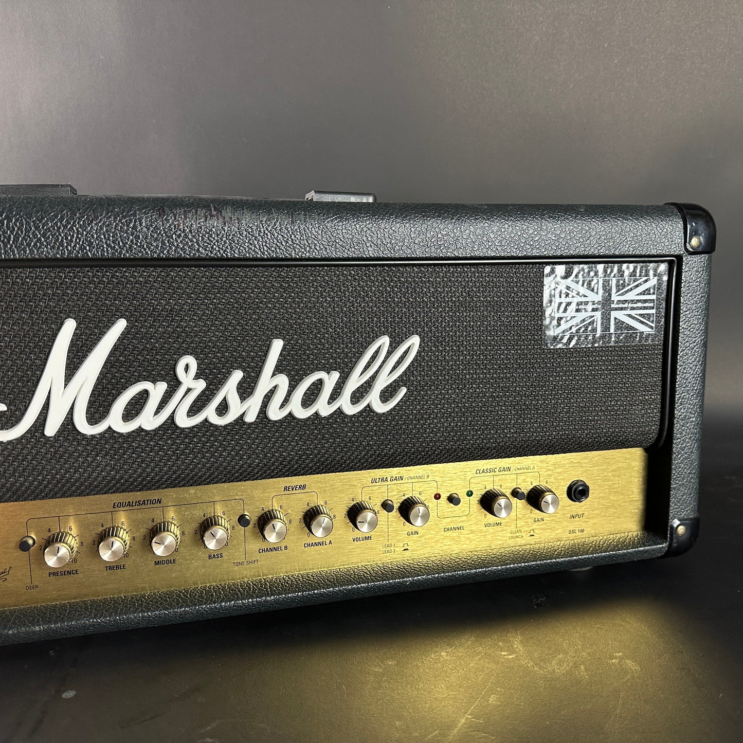 Front panel of Used Marshall 2009 JCM2000 Dual Super Lead Head.