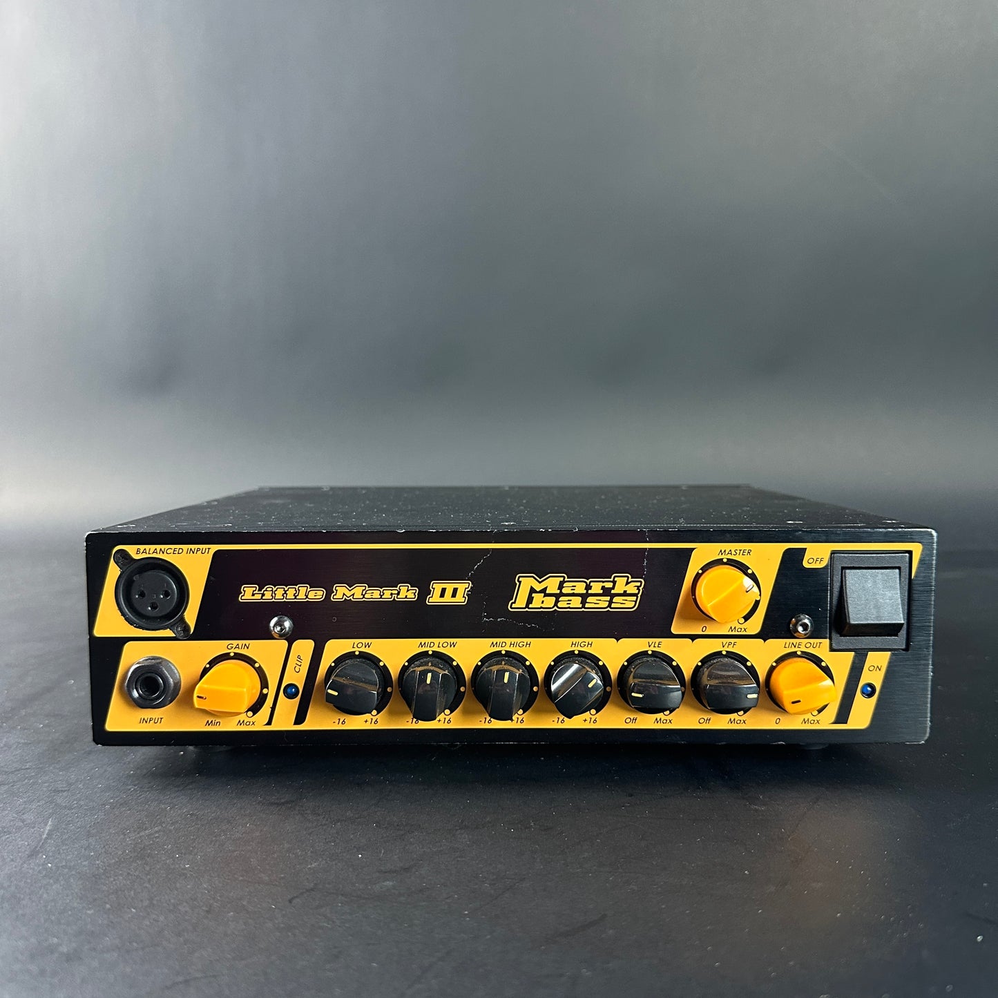 Front of Used 2019 Markbass Little Mark III Head.