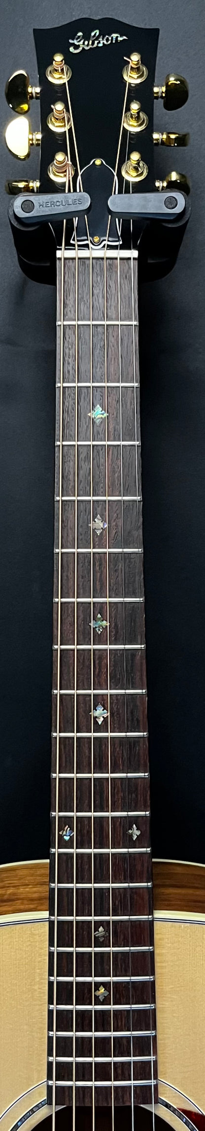 Neck of Used 2022 Gibson J-45 Koa Custom Shop Natural w/case TFW259