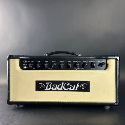 Bad Cat guitar amplifier head on a gray background