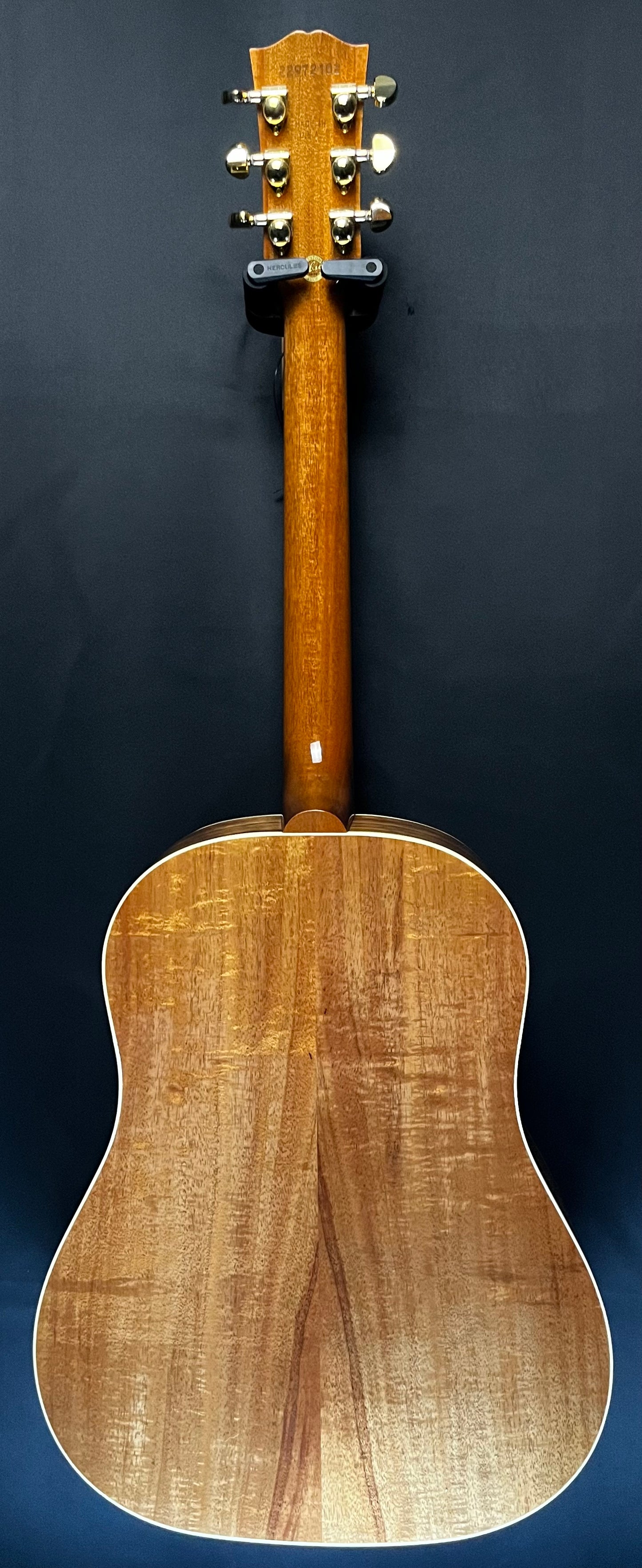 Full back of Used 2022 Gibson J-45 Koa Custom Shop Natural w/case TFW259