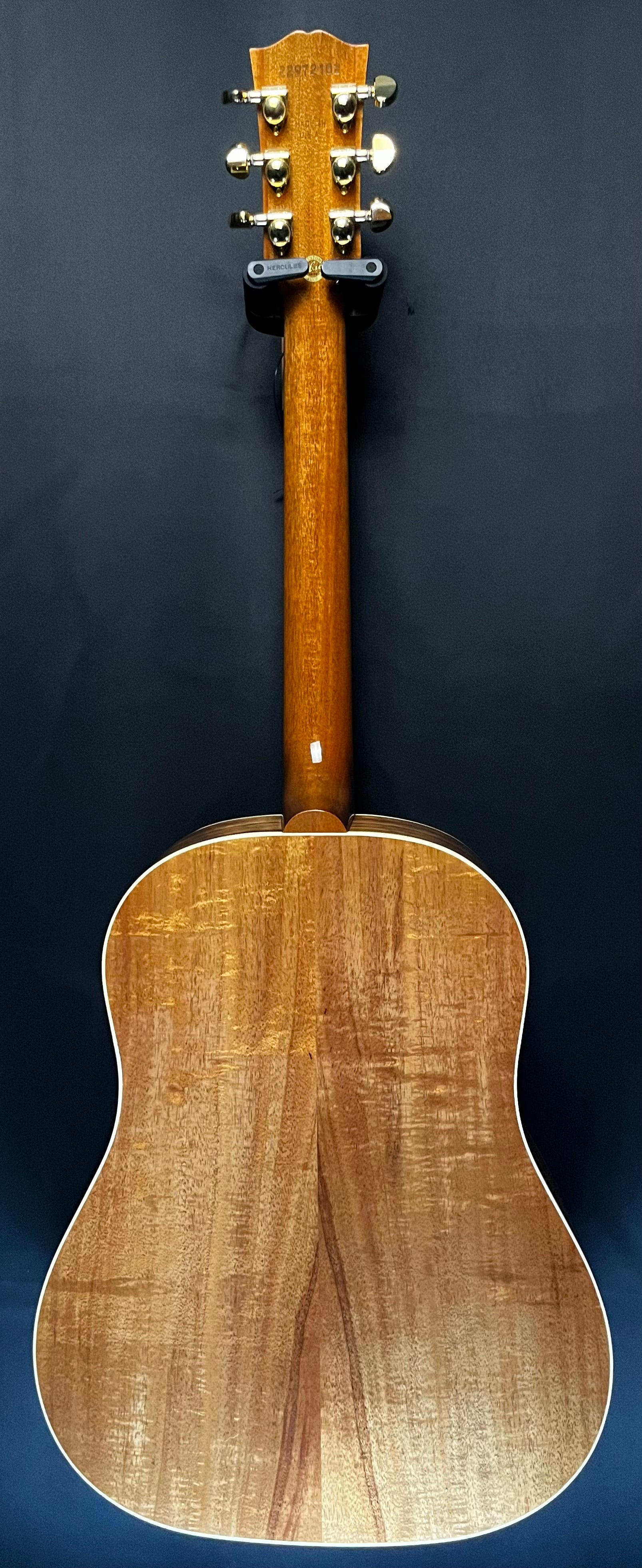 Full back of Used 2022 Gibson J-45 Koa Custom Shop Natural w/case TFW259