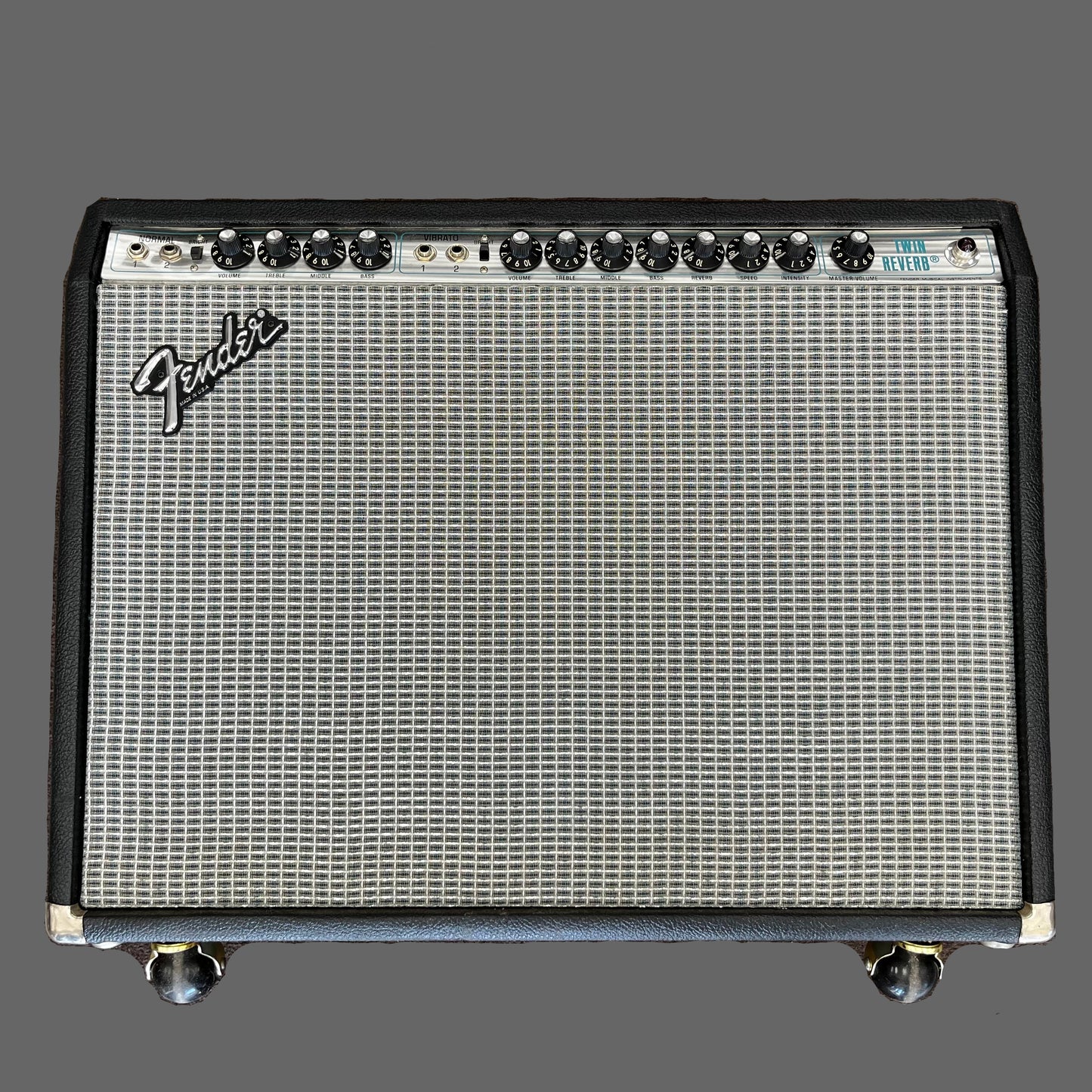 Front of Used 1979 Fender Silverface Twin Reverb (135W Ultralinear) TFW2854