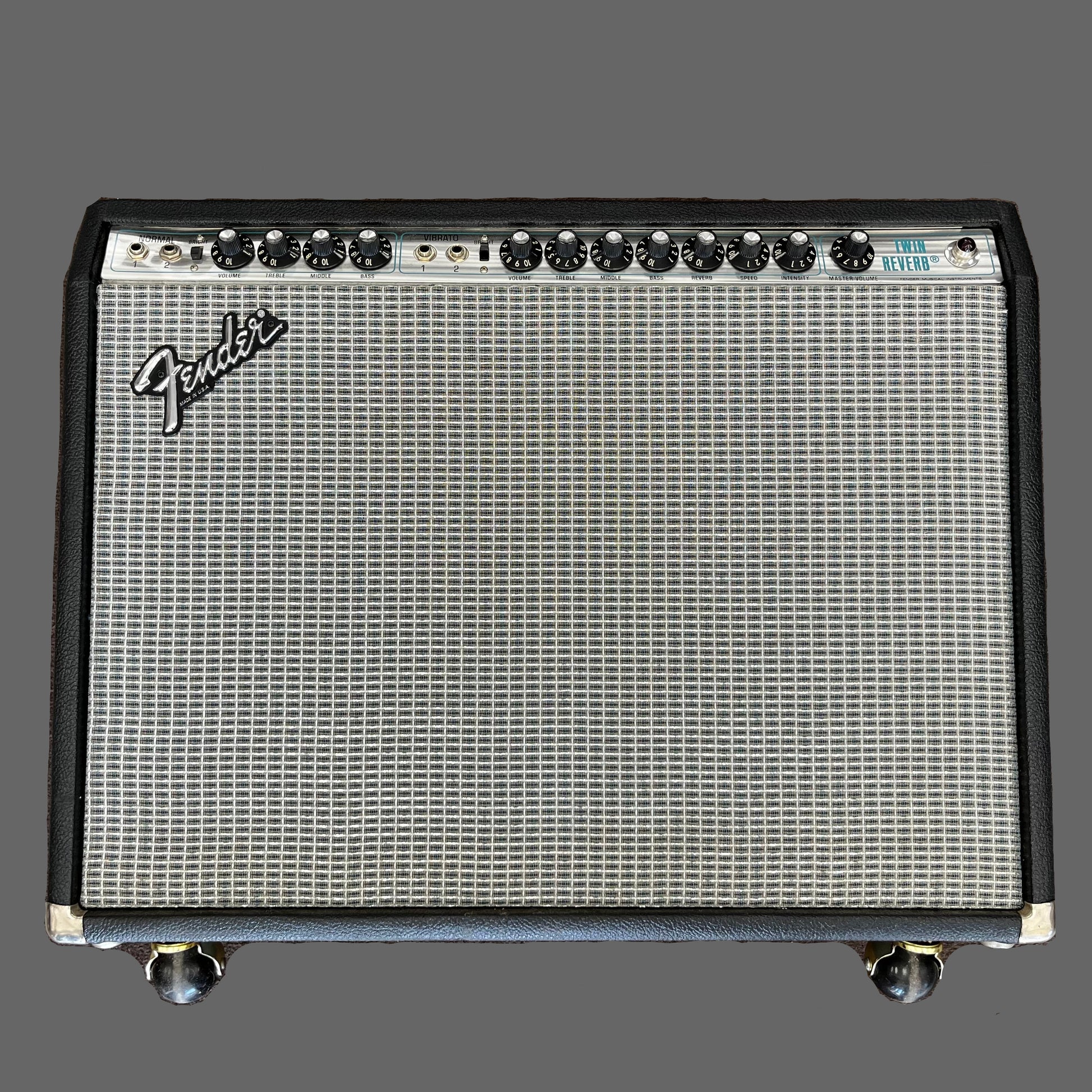 Front of Used 1979 Fender Silverface Twin Reverb (135W Ultralinear) TFW2854
