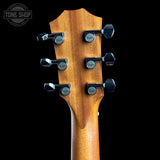 Back of headstock of Used Taylor GS Mini-e Rosewood Plus.