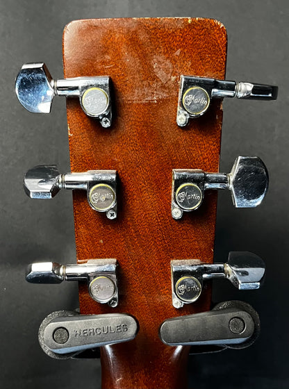 Back of headstock of Used Vintage 1979 Martin D-19 Walnut Stained Spruce Top w/case TFW258