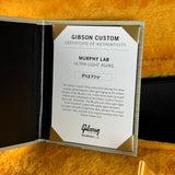 Certificate of authenticity for Used Gibson Custom 1964 SG Murphy Lab Ultra Light Aging Double Gold.