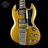 Front angle of Used Gibson Custom 1964 SG Murphy Lab Ultra Light Aging Double Gold.