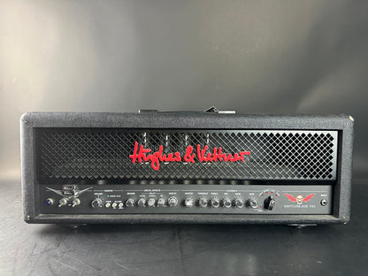 Hughes & Kettner guitar amplifier head on a gray background