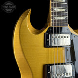 Front angle of Used Gibson Custom 1964 SG Murphy Lab Ultra Light Aging Double Gold.