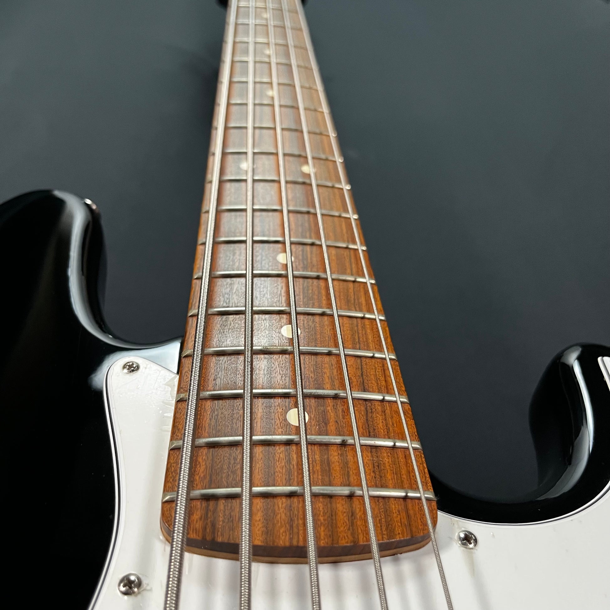 Fret board of Used 2008 Fender Standard Jazz Bass V Black TFW2710