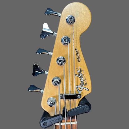Headstock of Used 2008 Fender Standard Jazz Bass V Black TFW2710