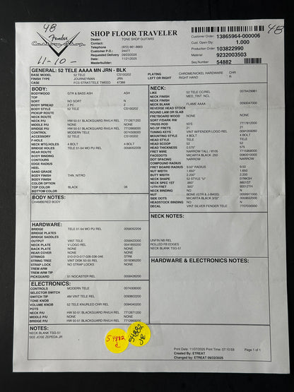 Document with text and a yellow label on a black background