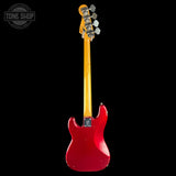 Full back of Used 2018 Fender Nate Mendel Precision Bass Candy Apple Red.
