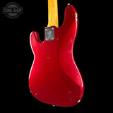 Back angle of Used 2018 Fender Nate Mendel Precision Bass Candy Apple Red.