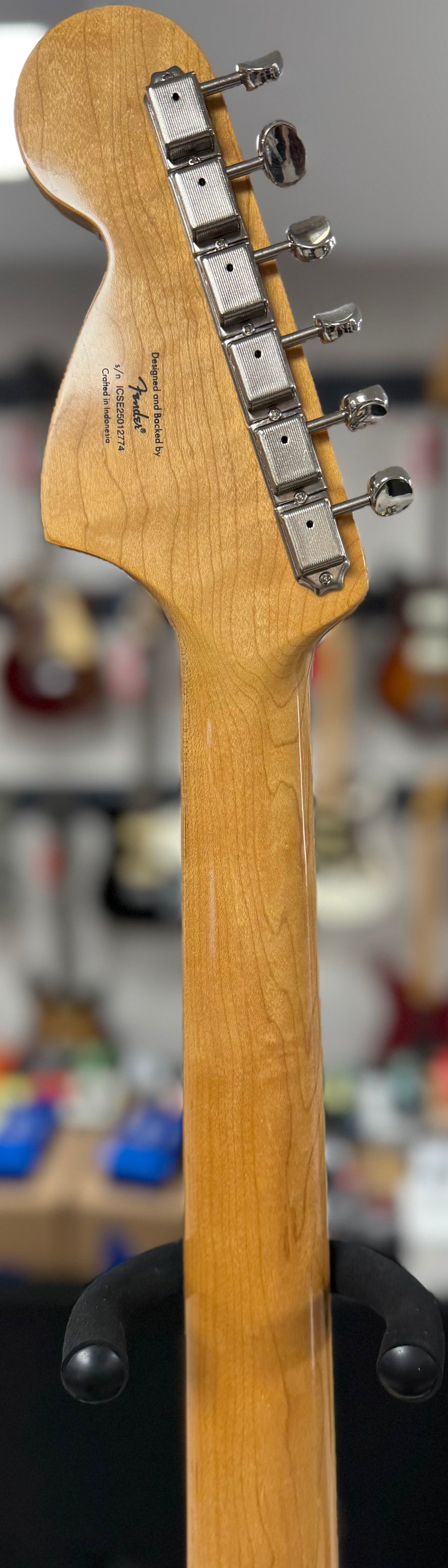 Back of neck of Used Squier Classic Vibe 70's HSS Hardtail TSS6305