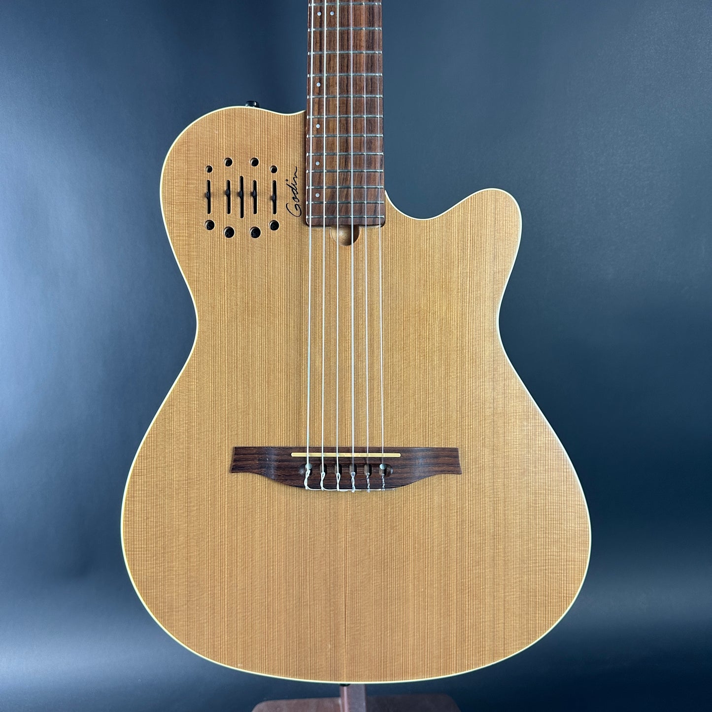 Front of Used Godin Multiac Nylon.