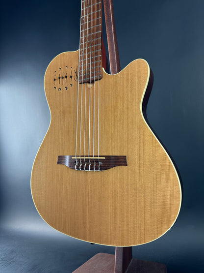 Front angle of Used Godin Multiac Nylon.