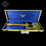 Fender Custom Shop TSG Exclusive ’52 Telecaster Chambered Chartreuse Sparkle Journeyman Relic in case.