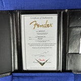 Certificate of authenticity for Fender Custom Shop TSG Exclusive ’52 Telecaster Chambered Chartreuse Sparkle Journeyman Relic.