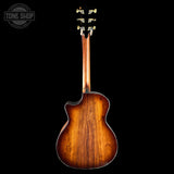 Full back of Taylor Next Generation PS14ce Sinker Redwood / Honduran Rosewood.