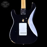 Back of Fender Custom Shop Limited Edition 1968 Stratocaster Relic Aged Black.