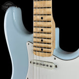 Fretboard of Fender Custom Shop Yngwie Malmsteen Strat Sonic Blue.