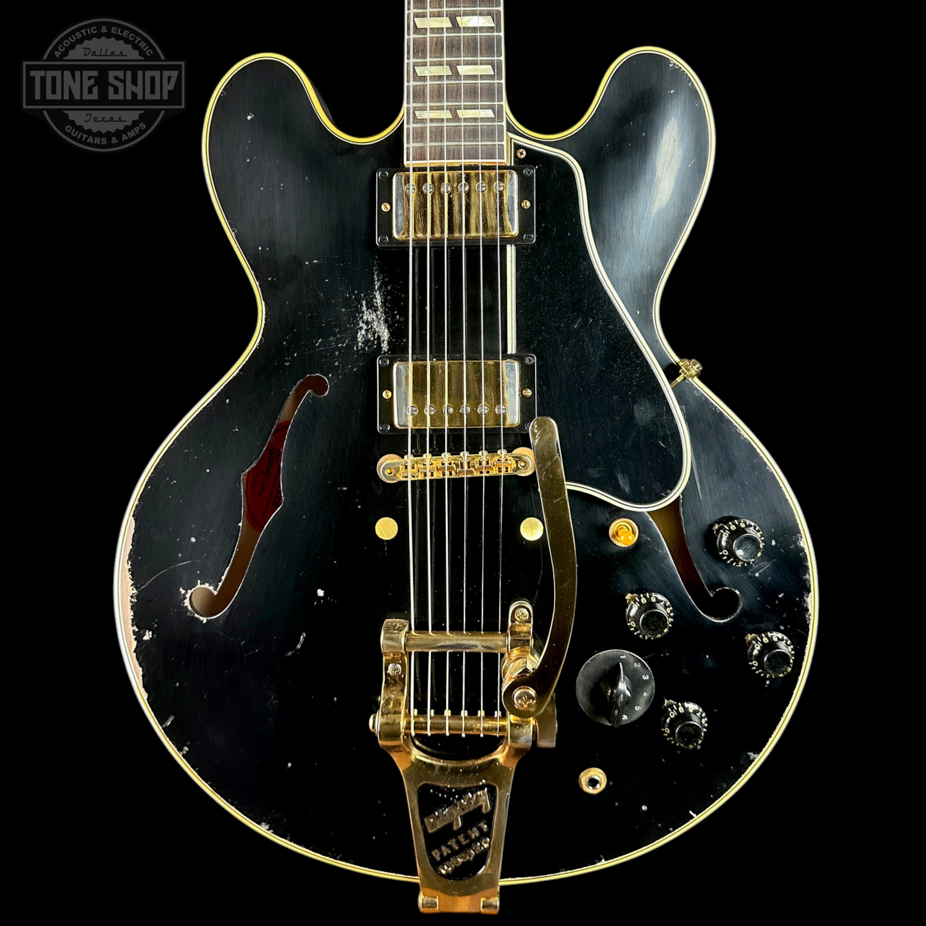 Gibson Custom Limited 59 ES 345 Varitone Bigsby Ebony Heavy Aged