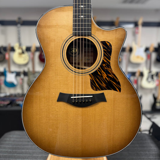 Front of body of Used Taylor 314ce 50th Anniversary Shaded Edge Burst w/case TSS6326