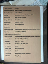 Spec sheet for Martin Custom Shop 00-12F 28 Style Italian Alpine Spruce/ Wild Grain East Indian Rosewood.