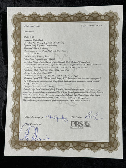 Document with decorative border and text on a white background