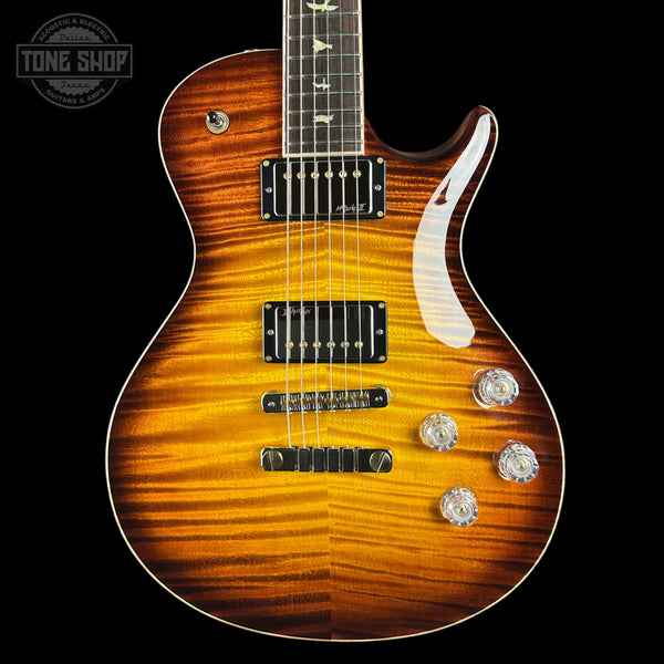 Front of PRS Private Stock 11863 McCarty Singlecut 594 Semi-hollow Curly Maple McCarty Glow.