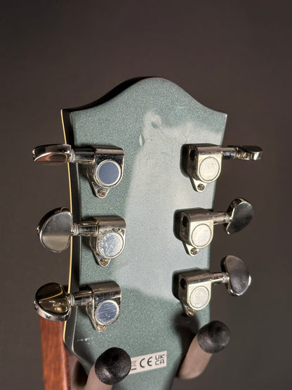 Wear on back of headstock of Used Gretsch G2655T Streamliner Stirling Green.