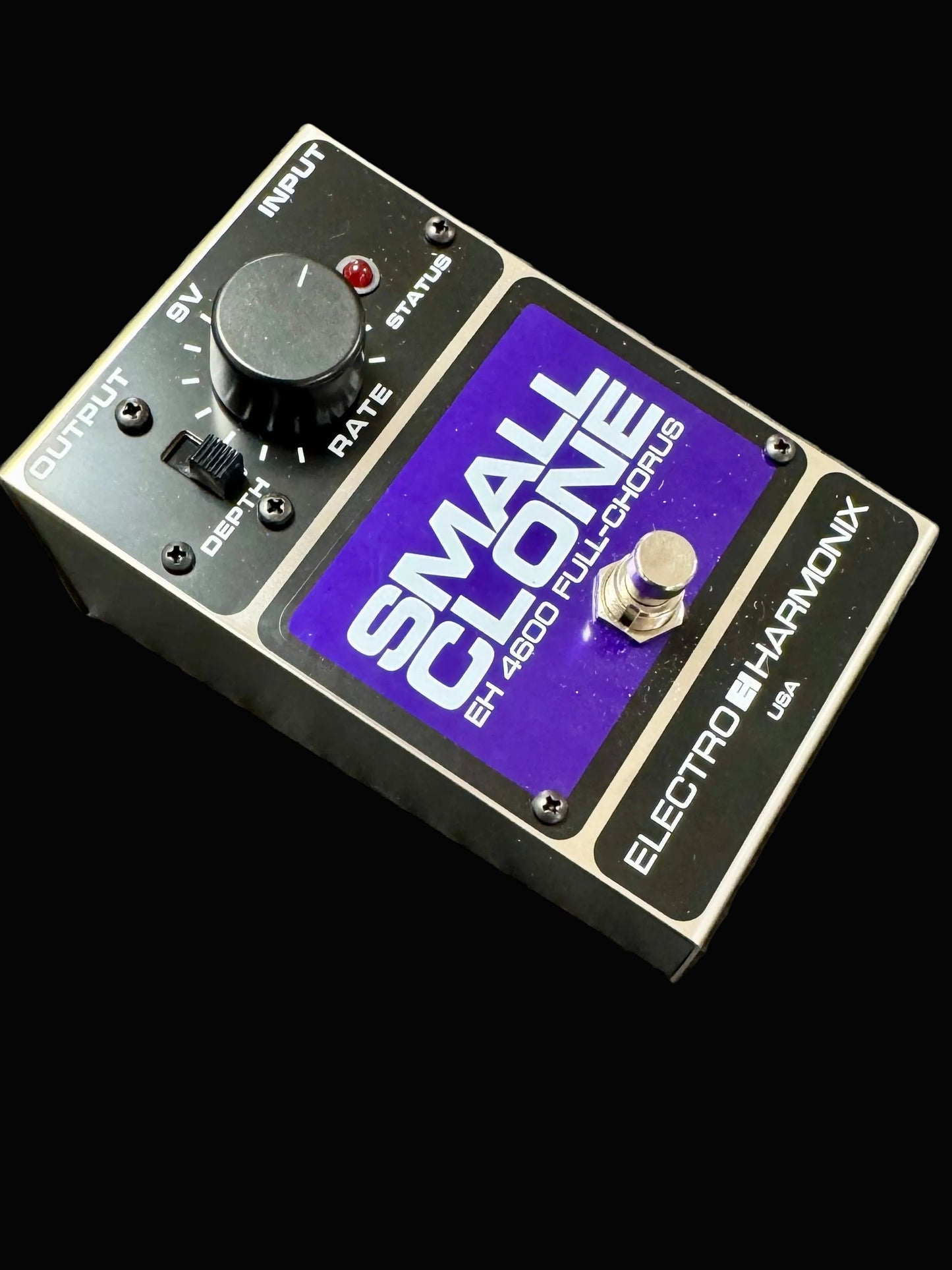 Electro-Harmonix Small Clone chorus pedal on a textured surface