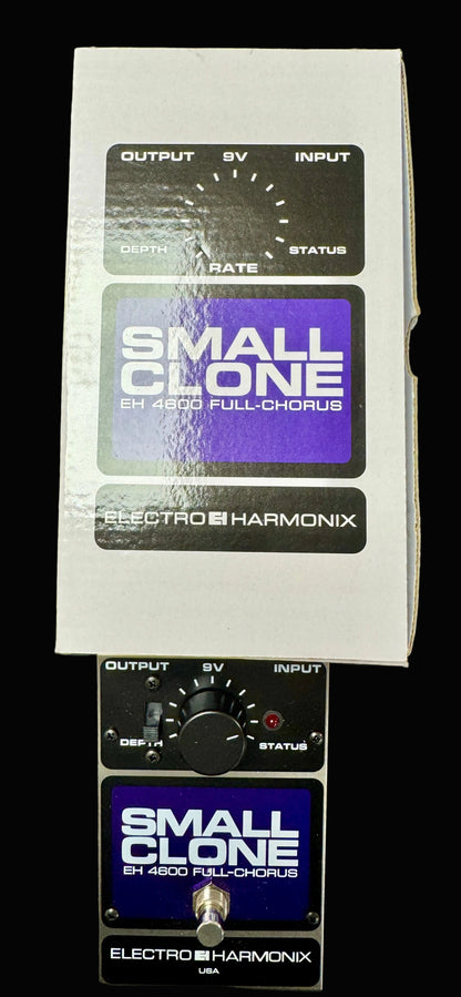 Electro-Harmonix Small Clone guitar effects pedal on a textured surface